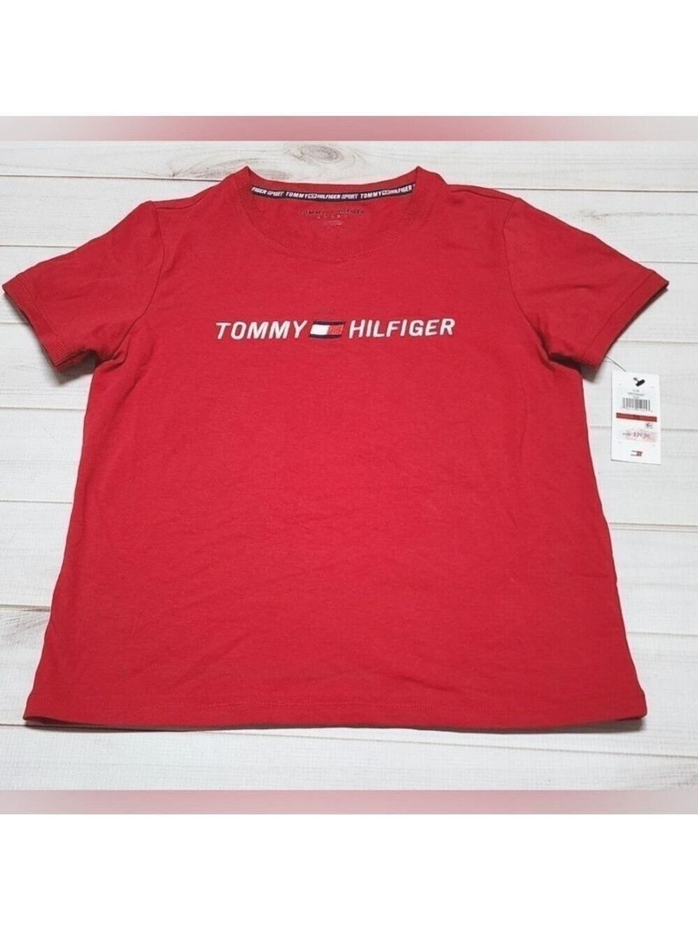 Tommy Hilfiger Sport Red Logo Tee XS - New With Tags